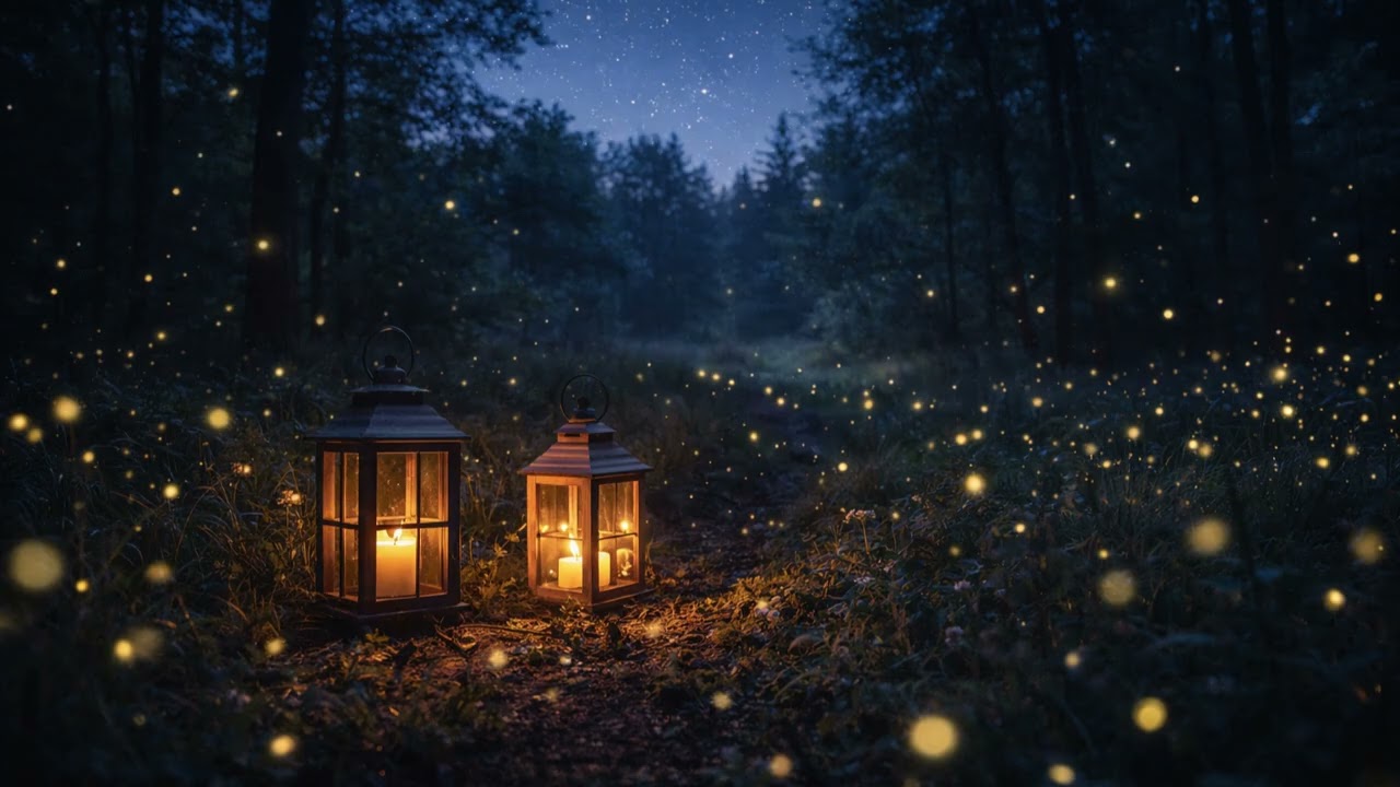 Peaceful Lofi Chillhop Synth Acoustic Plucks & Bell Tones for Calm Acceptance 🌃🌲✨