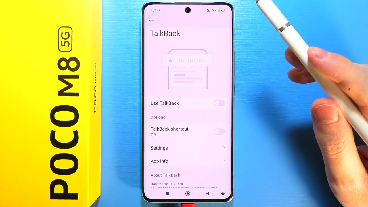 POCO M8 5G: How to Enable/Disable Talkback