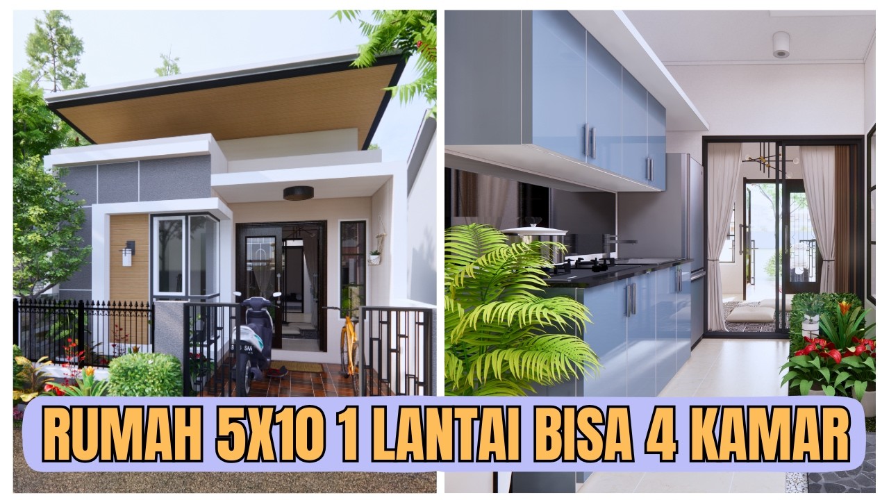 Lho Kok Bisa? Rumah 5x10 4 Kamar Ini Masih Punya Taman & Dapur Cantik Di Tengah Rumah