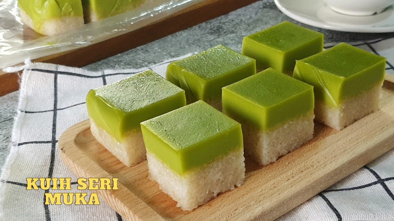 Kuih Seri Muka Lembut Hanya 1 Biji Telur  | Steamed Pandan Custard Cake
