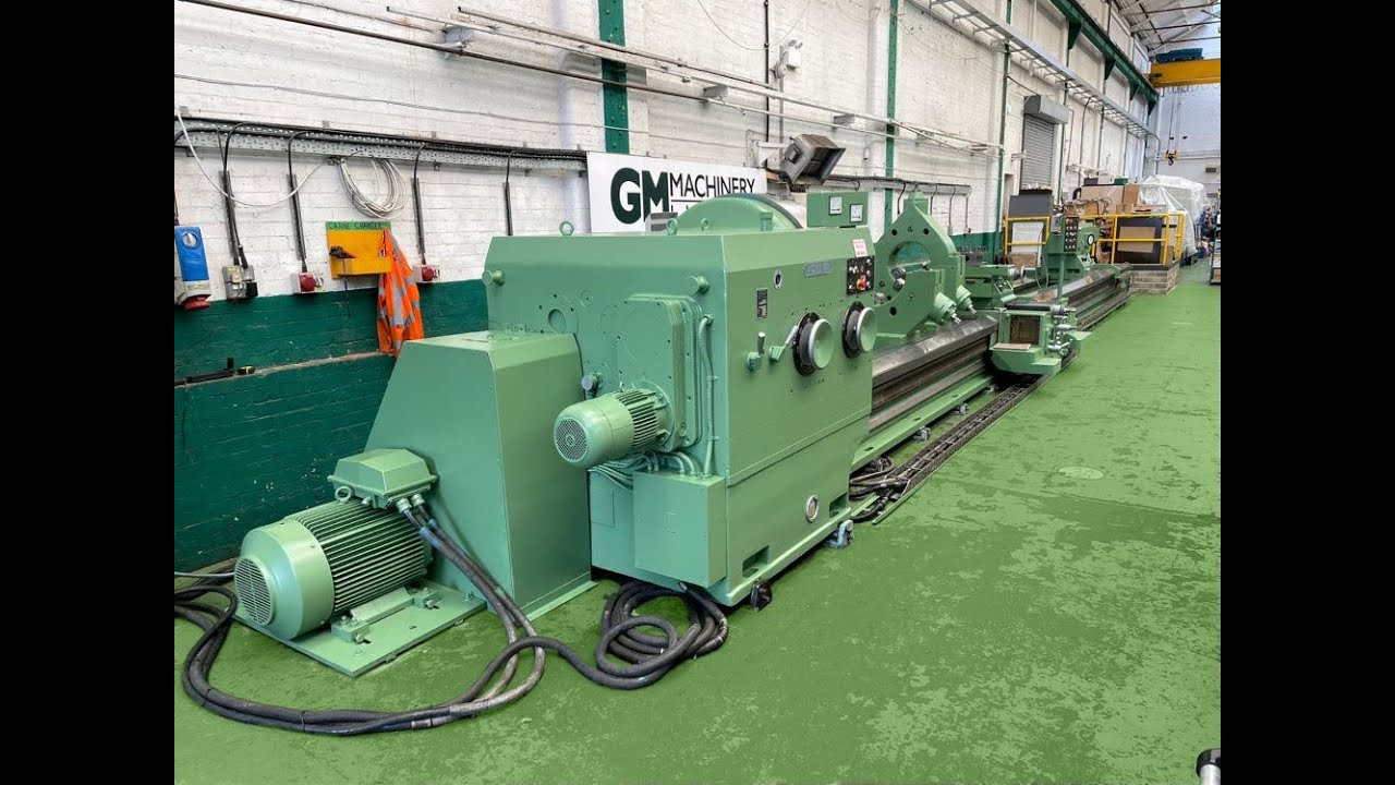 POREBA TCG125 x 12,000mm Heavy Duty Centre Lathe. Year 1987