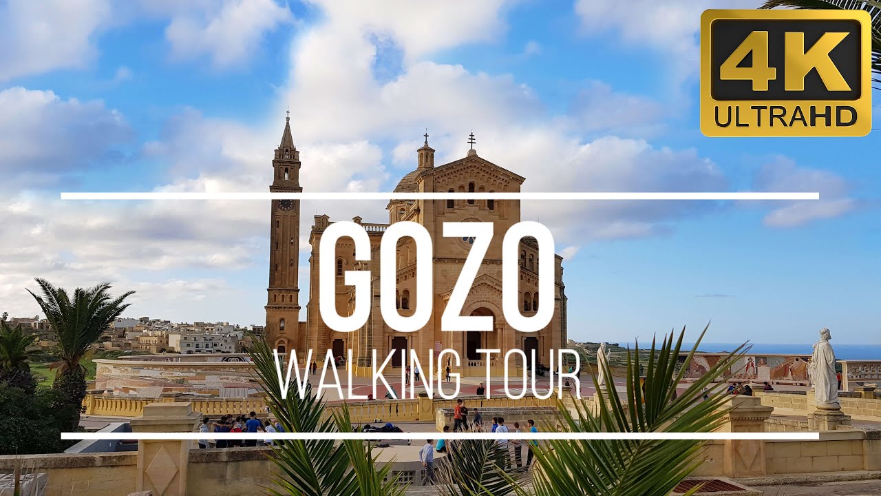 [4K] Walking Tour GOZO Island VICTORIA Malta