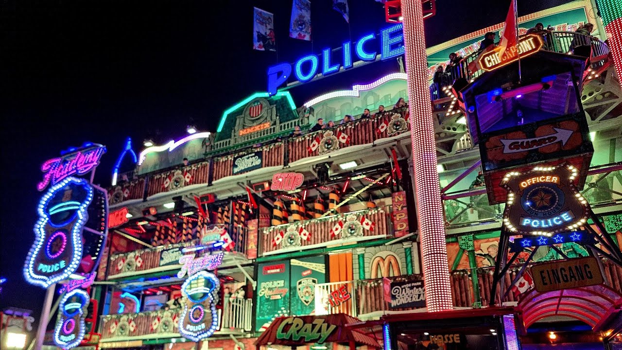 Police Department Funhouse Hyde Park Winter Wonderland 2022 #hydeparkwinterwonderland #funfair