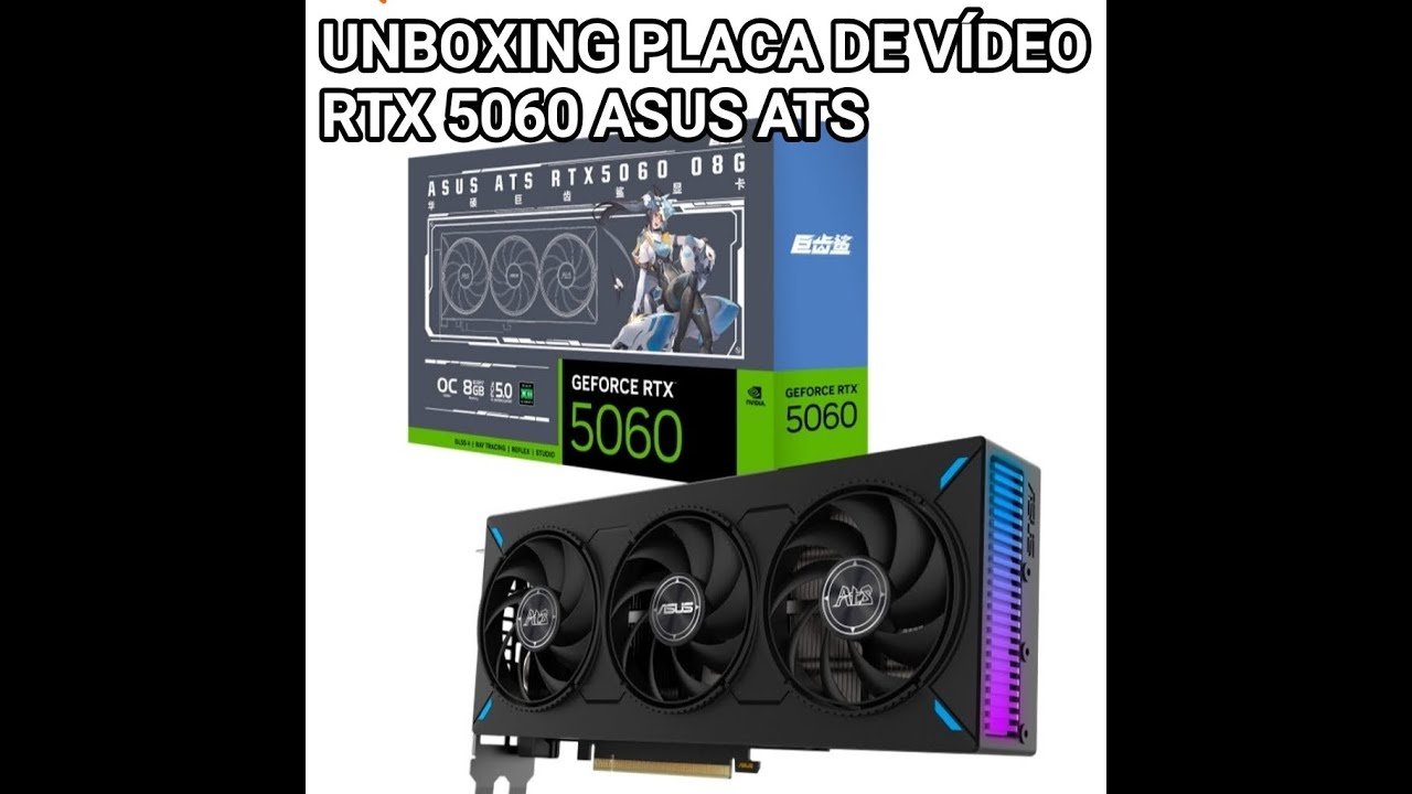 UNBOXING PLACA DE VÍDEO RTX 5060 ASUS ATS ATLAS SHARK #asus