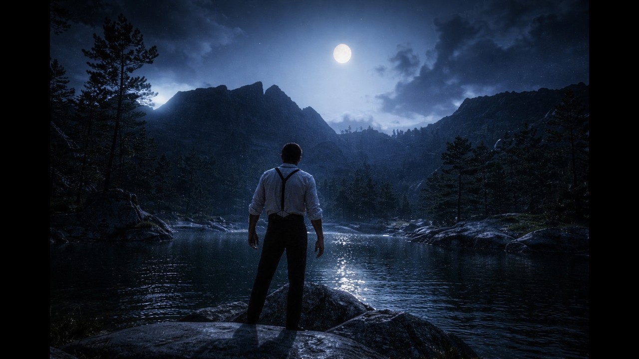 Moonlit Mountain Lake Night 🌙 | RDR2 Ambience for Relaxing, Studying & Sleeping (4K)