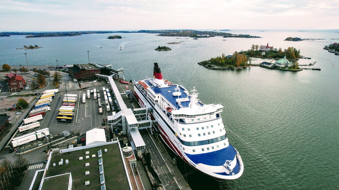 Helsinki Katajanokka Pier and Viking Gabriella, October 2021