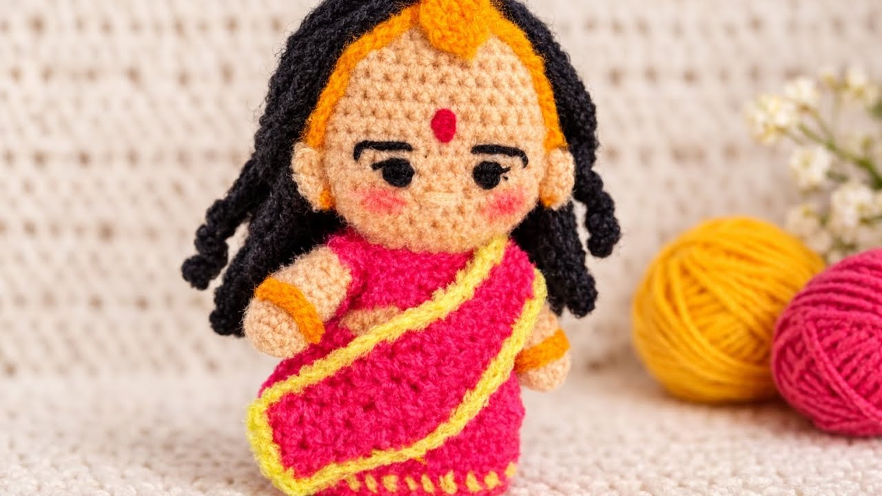 Part-2 | Crochet Radharani Amigurumi | crochet doll Radharani soft toy #crochetdolls @woolywonder01