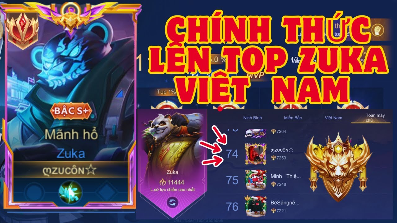 Top Zuka | Đã Lên Top Zuka Việt Nam, Khép Lại Hành Trình Leo Cục Đỏ Zuka!!!!