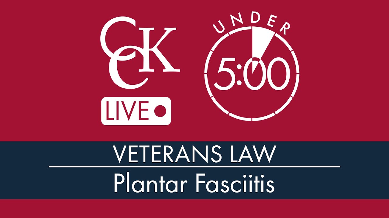 Plantar Fasciitis VA Disability Ratings