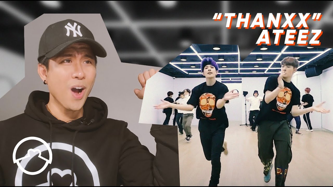 Реакция артиста на танцевальную практику Ateez «Thanxx»