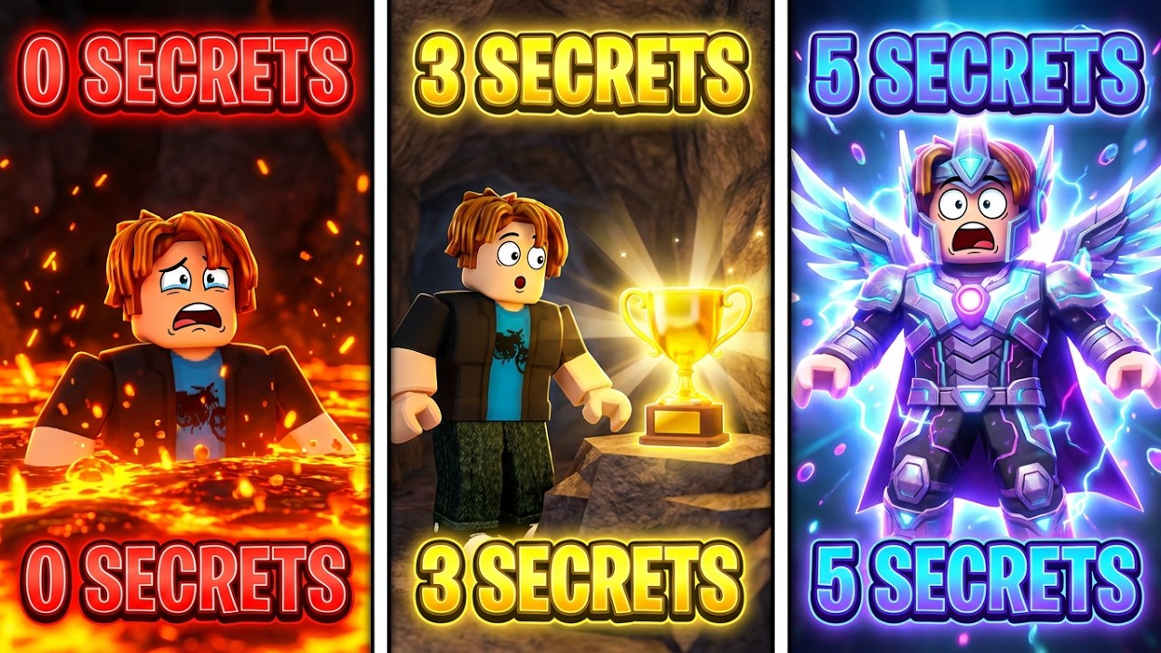 Going from 0 secrets to 5 on survive lava for brainrots