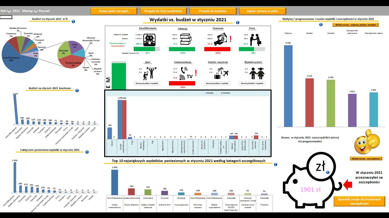 Aplikacja Moje Domowe Finanse w Excel