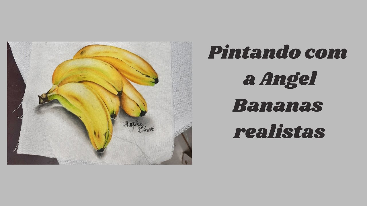 Pintura em tecido - Bananas Realistas