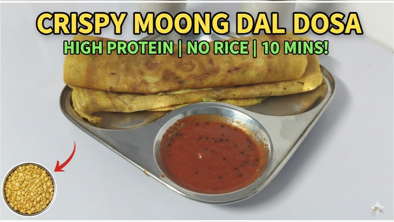 Day 4/7​Bacho ke tiffin ke liye best aur healthy Moong Dal Dosa Recipe#High Protein#NoFermentation