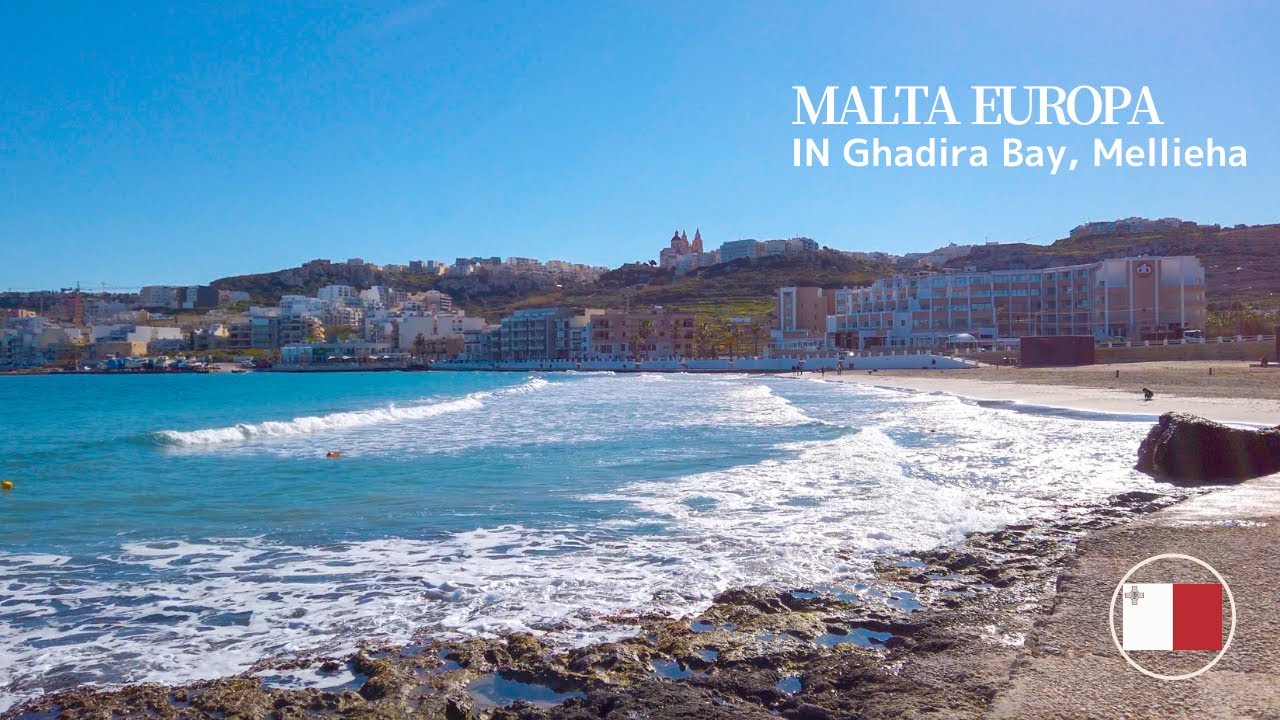 🇲🇹 Mellieha in Malta Walking - Sea Town Vlog | 4K