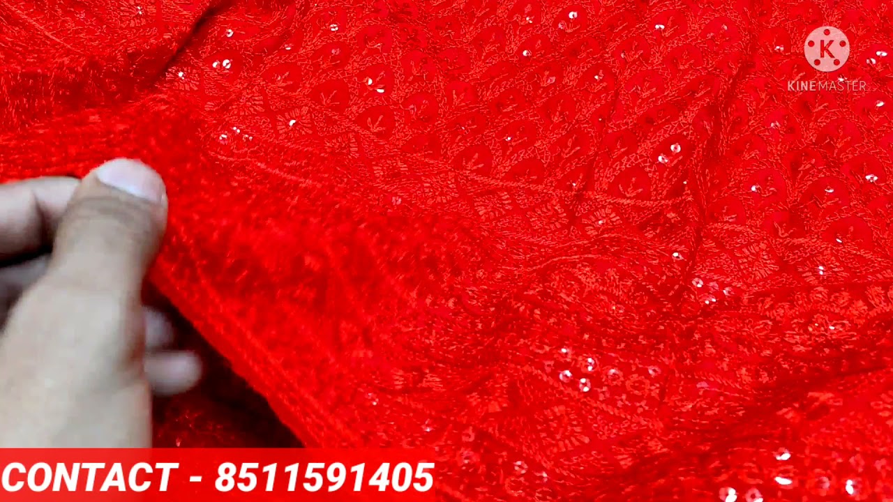 RAYON CHIKAN WORK || SIFLI WORK FABRIC IN WHOLESALE ||  WORK FABRIC ||  CHIKAN FABRIC MANUFACTURER