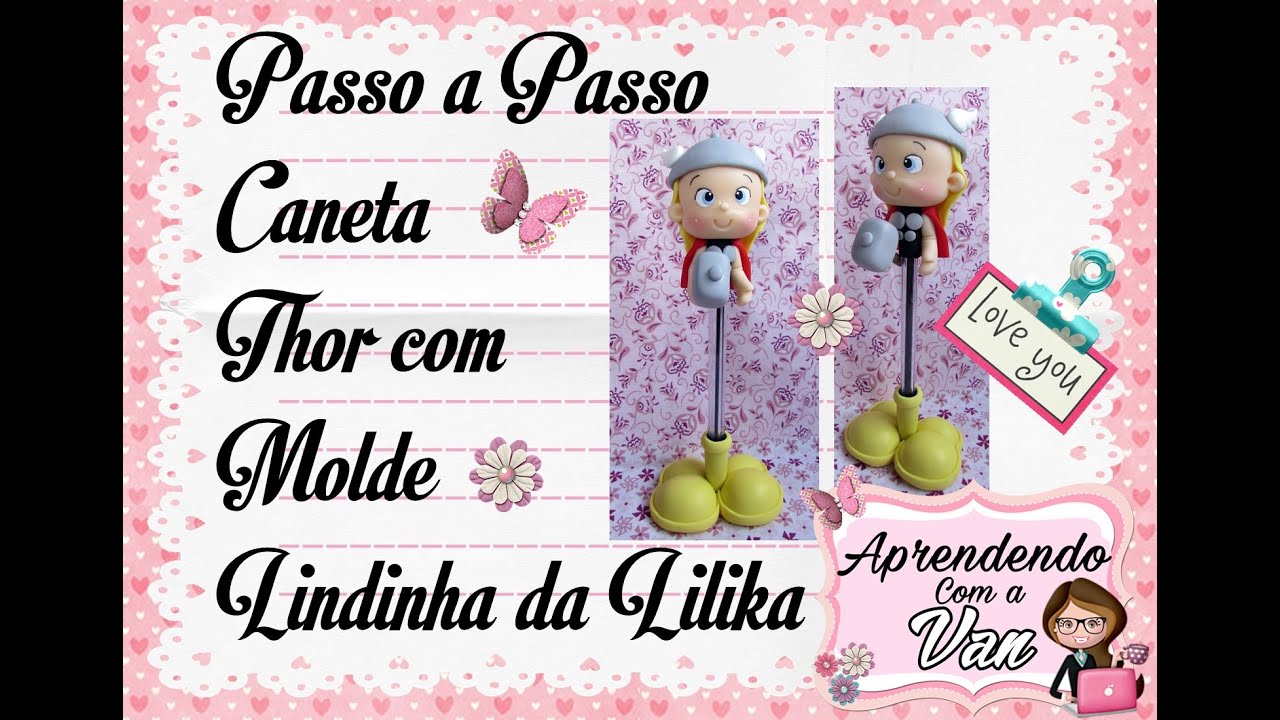(DIY) CANETA THOR em Biscuit (COM MOLDE LINDINHA DA LILIKA)