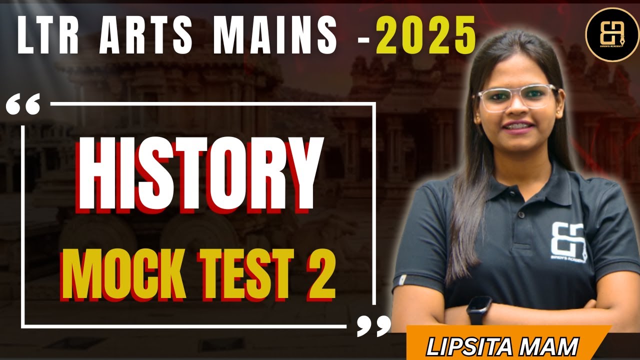 HISTORY MOCK TEST - 2 BY LIPSITA MAM | LTR ARTS | SSB | OSSC | OSSSC | OPSC EXAM