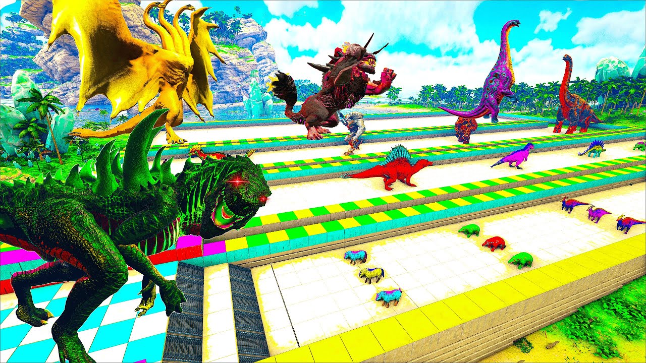 2025 REX vs All ARK Dinosaurs (smallest to biggest)