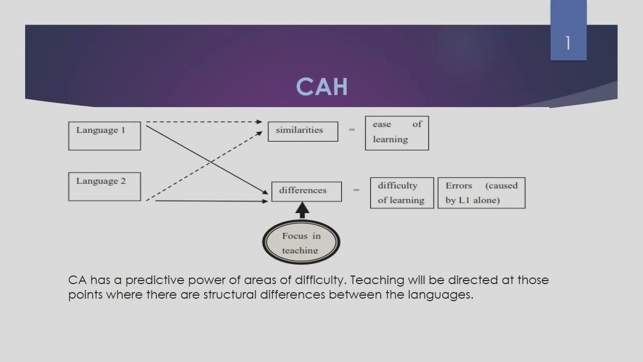 Lecture 11: Contrastive analysis (Prof. Touria  Drid)