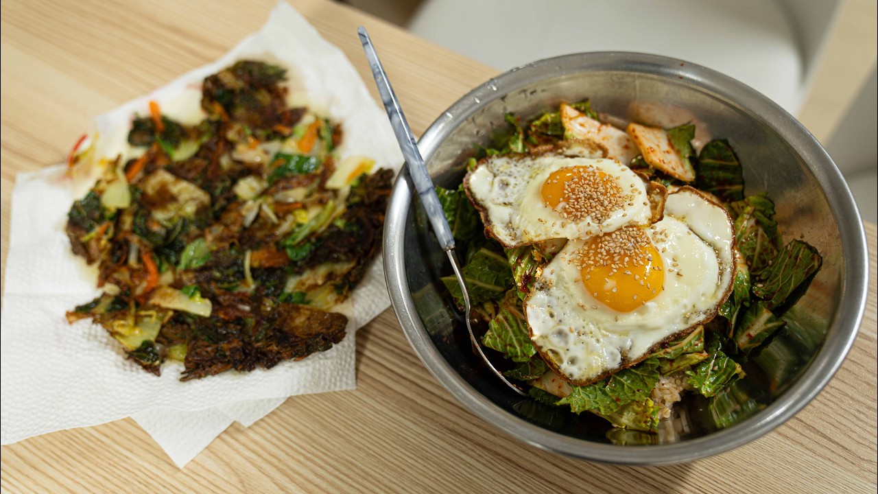 ボムドンビビンバとチヂミ｜深夜3時、妻が作ってくれた韓国夜食