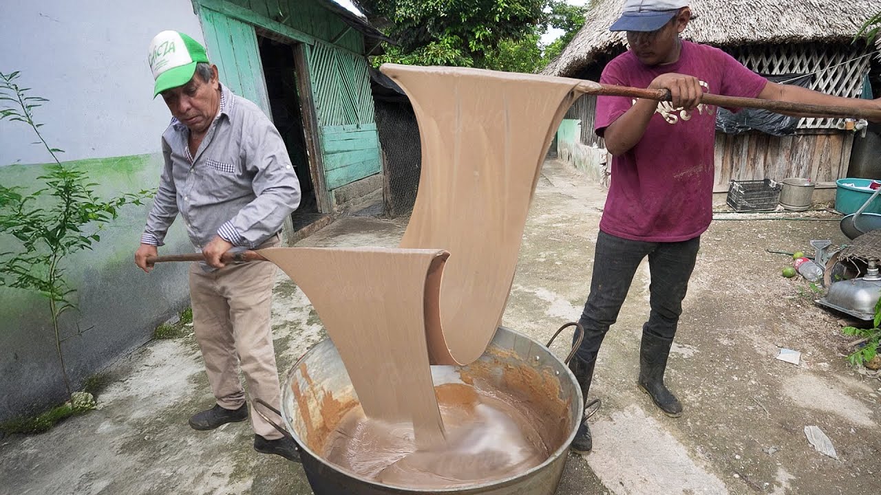 How They Make Fresh Organic Chewing Gum in Mexican Village