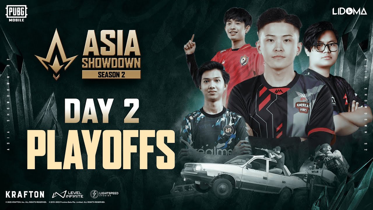 PUBG MOBILE Asia Showdown S2 | Playoffs Day 2 ft. #btr #t2k #horaa #boom #vpe #drs #rrq #i8 #flash