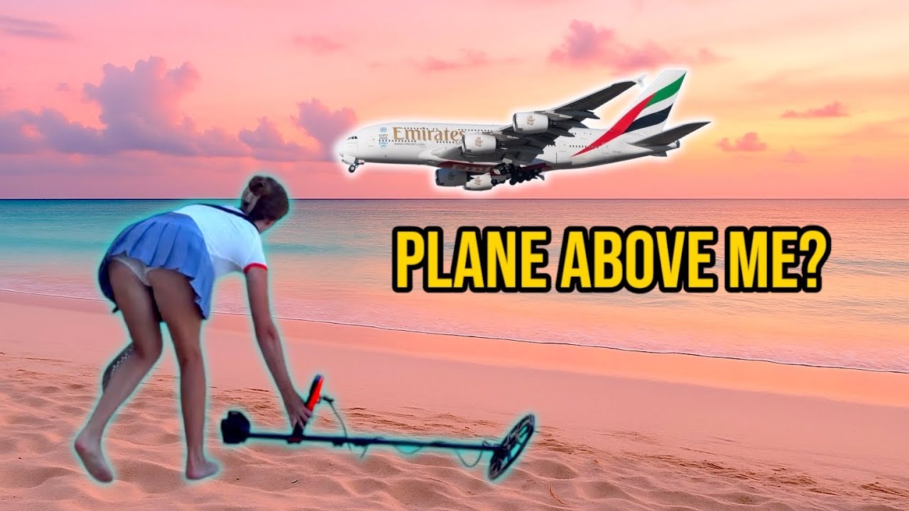 Treasure Hunting on the World’s Most Beautiful Beach… Under Flying Planes! ✈️🏝️ Subscribe ❤️ 