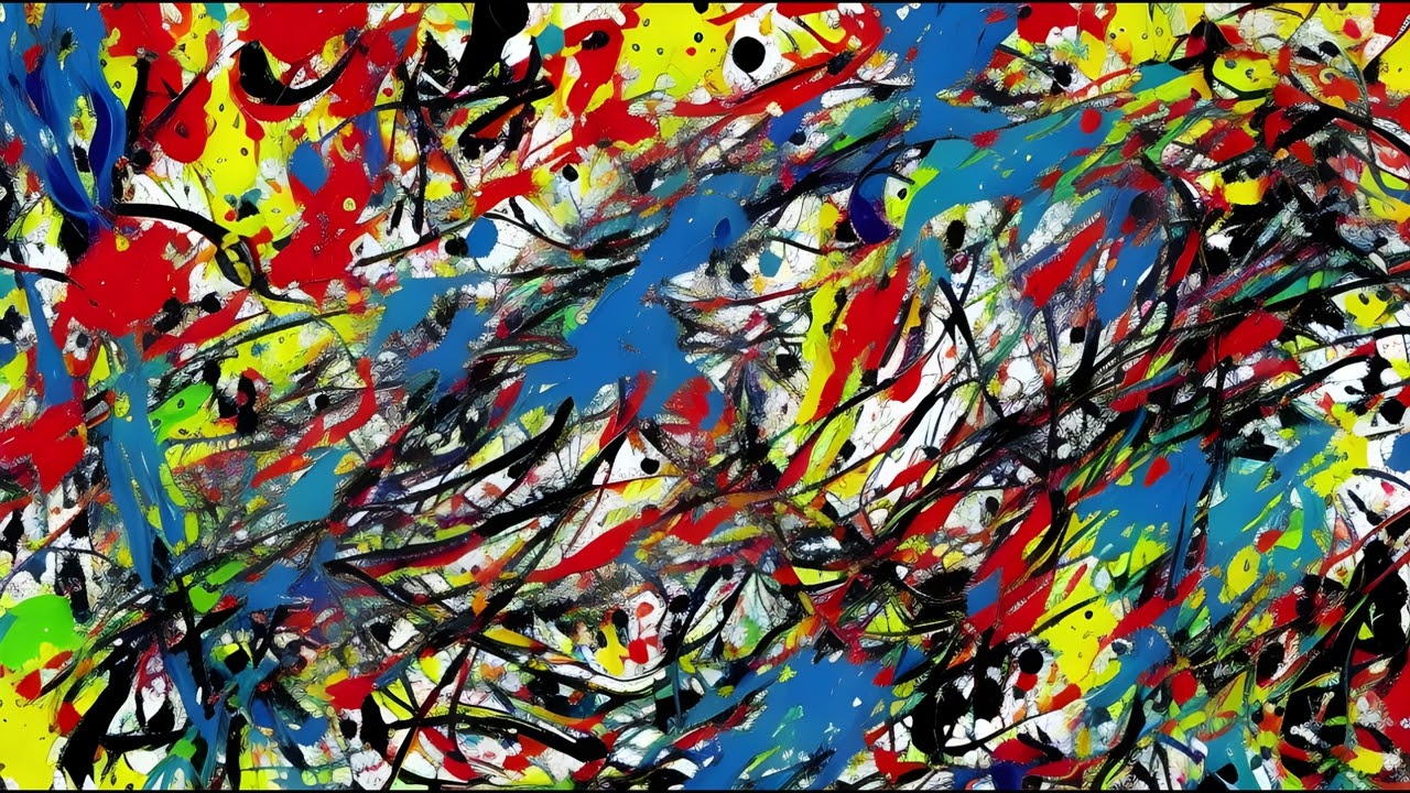 Jackson Pollock Style | AI Art | Rock Music | Screensaver For TV