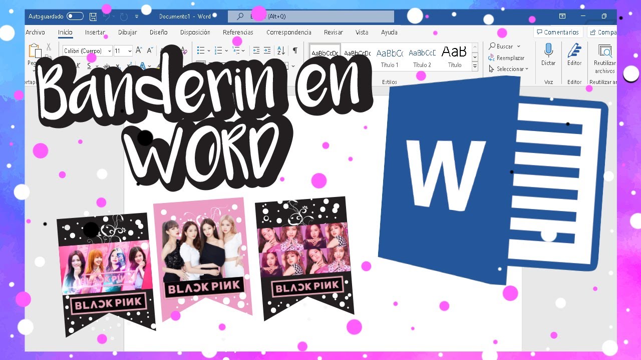COMO HACER UN BANDERIN FACIL EN WORD