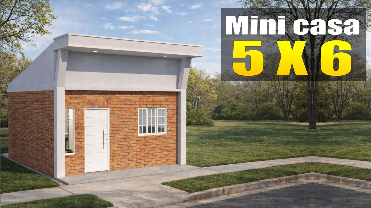 Mini casa de baixo custo para terreno pequeno