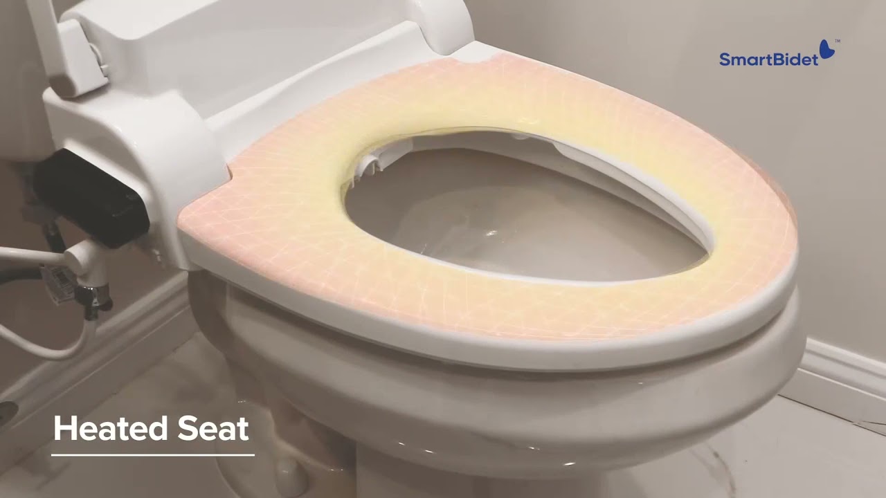 SmartBidet SB-1000 Electric Heated Bidet Seat for Elongated Toilets with Remote Control