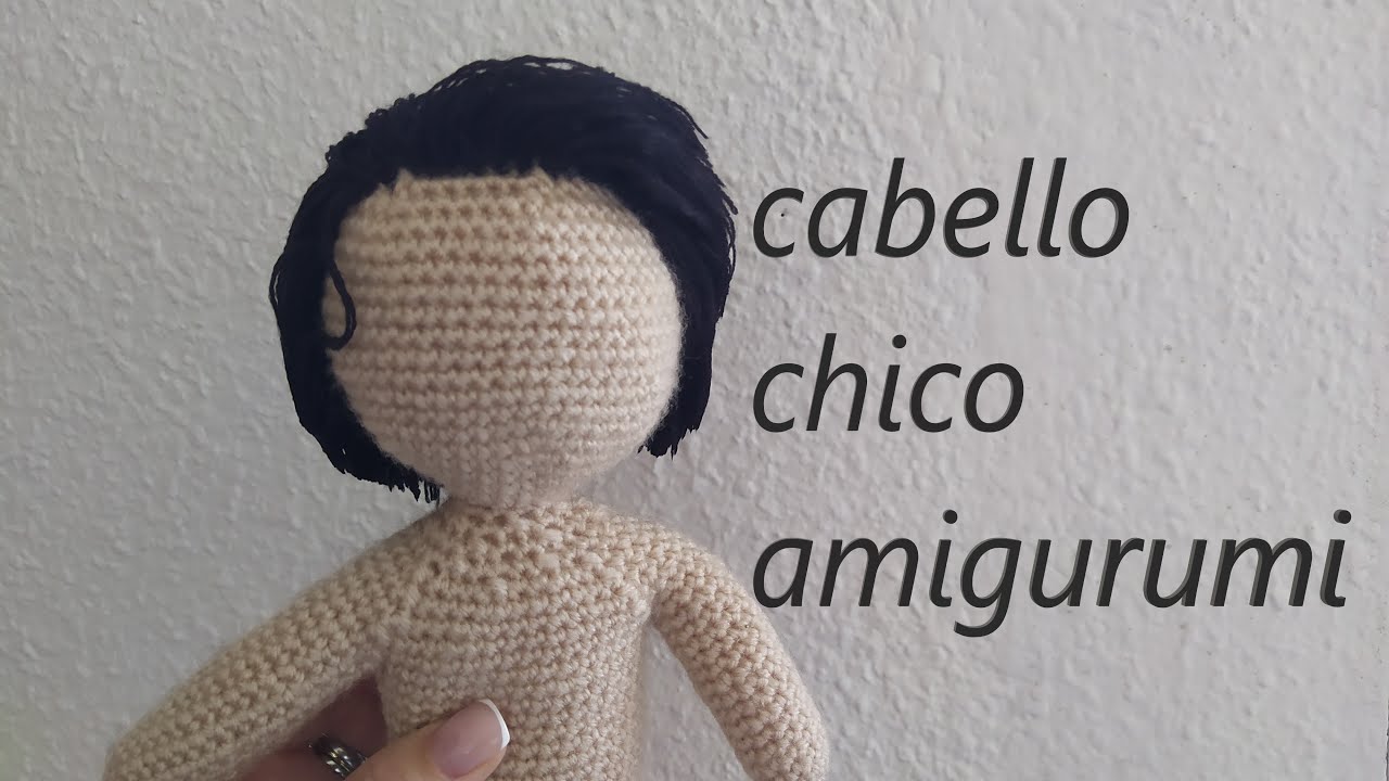 cabello chico amigurumi....(2 forma)