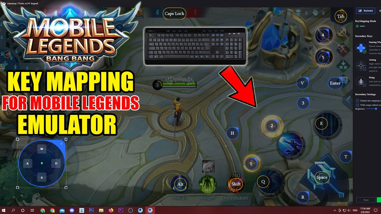 Как настроить управление в эмуляторе Mobile Legends | Назначение клавиш для настроек Gameloop 202...