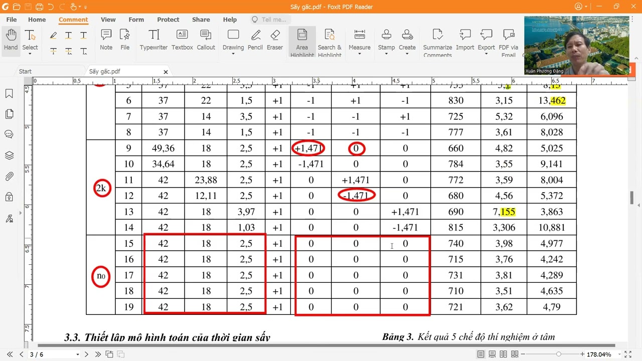 Quy hoạch thực nghiệm Box-Wilson và xây dựng phương trình hồi quy bậc 2 bằng Minitab