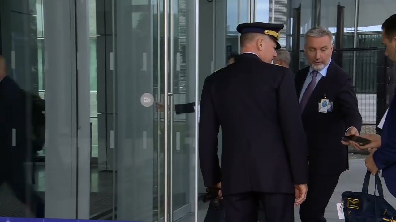 Italian Minister of Defence arrives at NATO HQ for the meeting of NATO Ministers of Defence