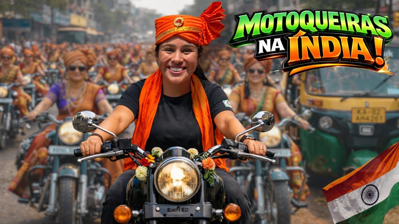 ENTREI NA PASSEATA SÓ DE MULHERES MOTOQUEIRAS NA ÍNDIA 🇮🇳 