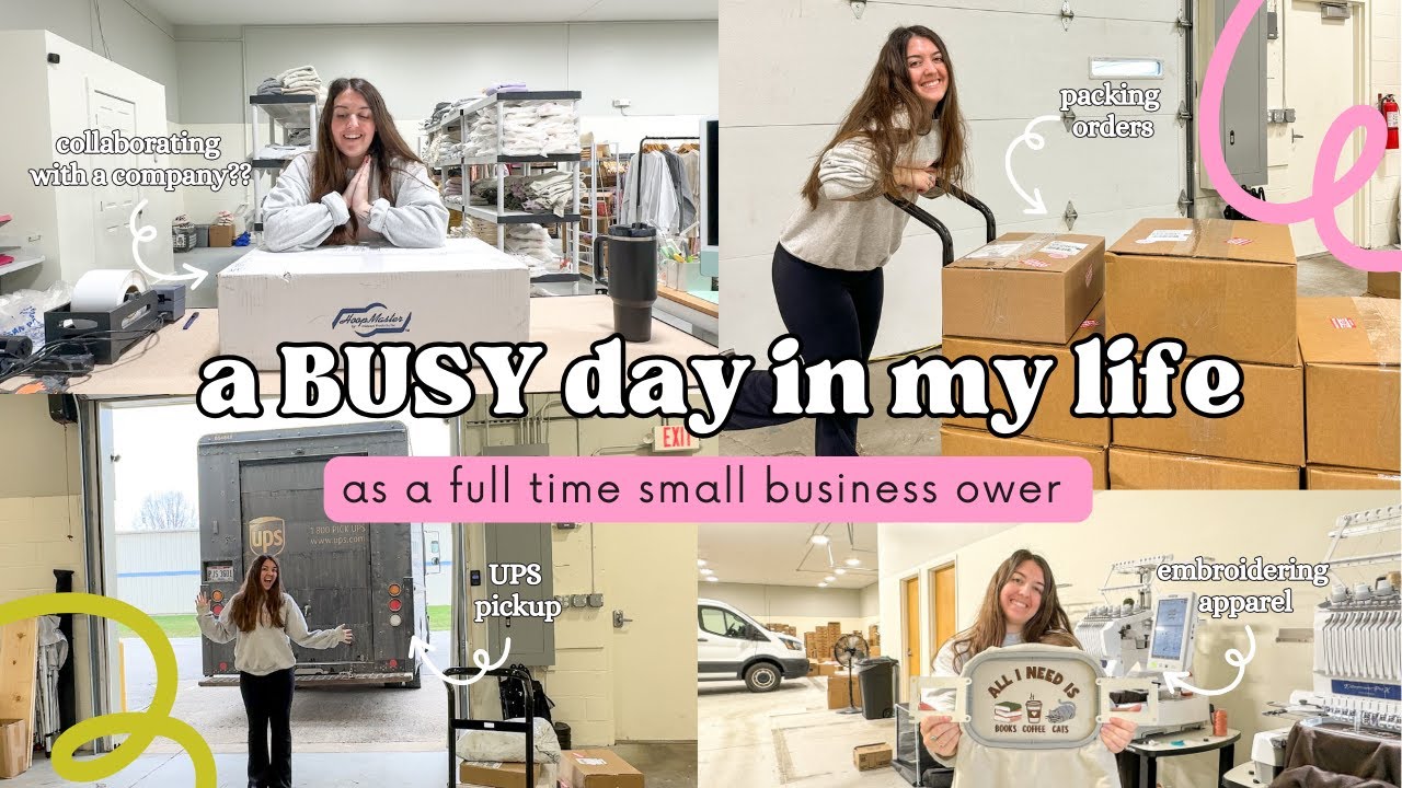 Day in the Life of a Small Business Owner | Small Business Vlog | Embroidery | Packing Orders | #002