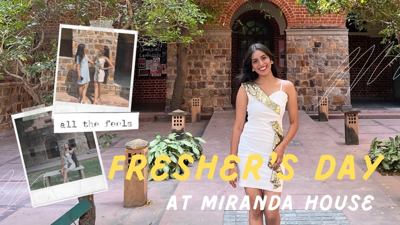 Freshers’ 2024 at Miranda House🪽 | Delhi University | Dressing up and memories 🫶🏻🎀✨