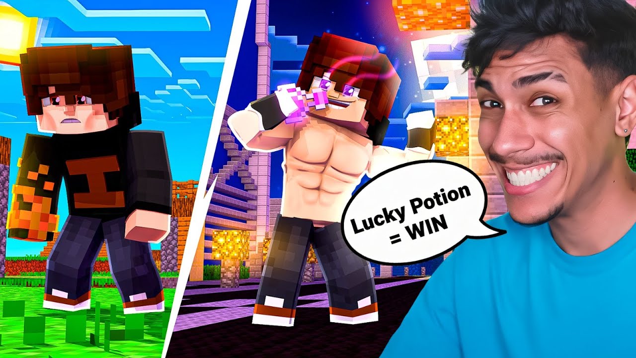 LUCKY POTION no HARDCORE LUCKY BLOCK !! ‹ Ine ›