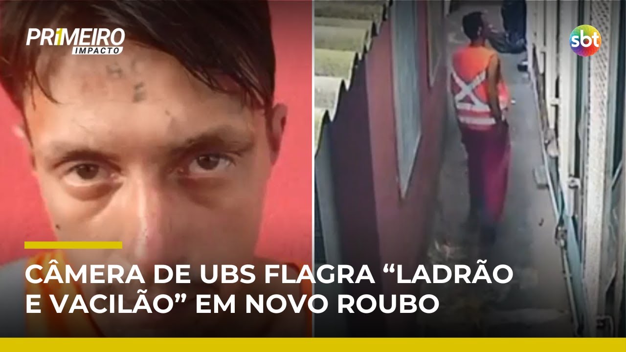 Câmera flagra “ladrão e vacilão” invadindo UBS em Diadema (SP) em novo roubo | #PrimeiroImpacto