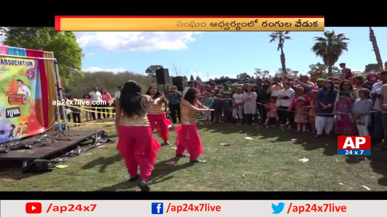 Telangana NRIs Celebrate Holi in Bay Area | TATA | America | AP24x7