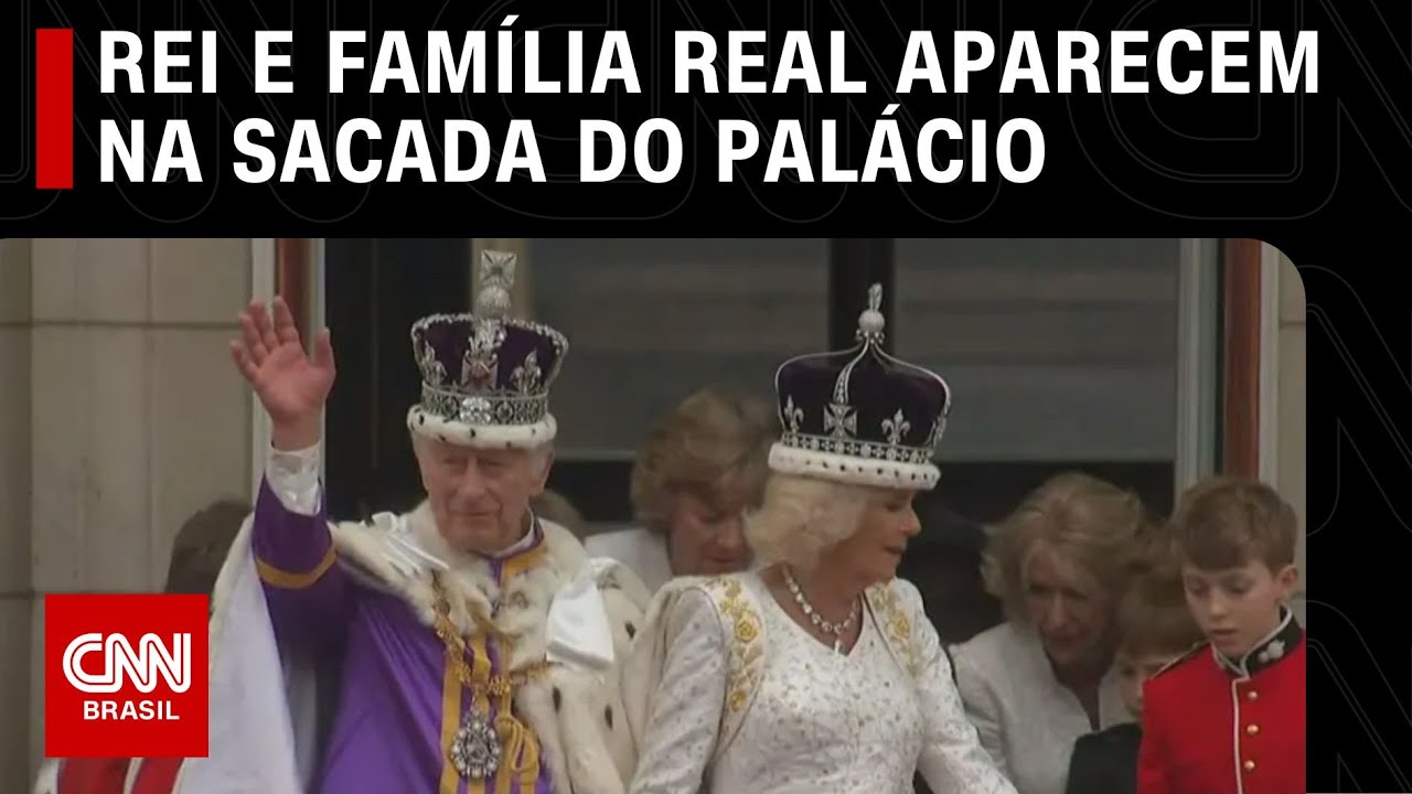 Rei Charles III e família real aparecem na sacada do Palácio de Buckingham | CNN NA COROAÇÃO