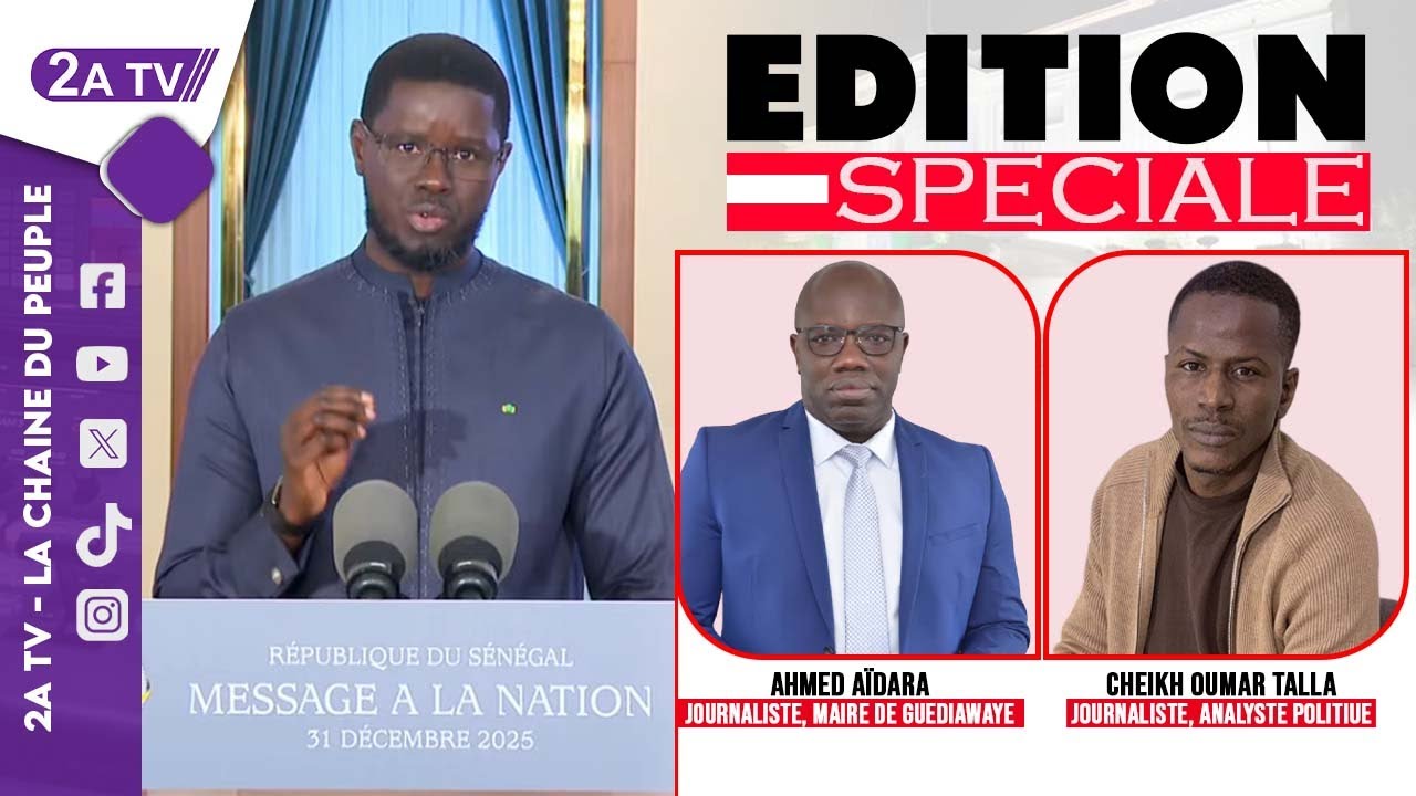 DIRECT: Message &agrave; la Nation du Pr&eacute;sident Diomaye 31 D&eacute;cembre 2025