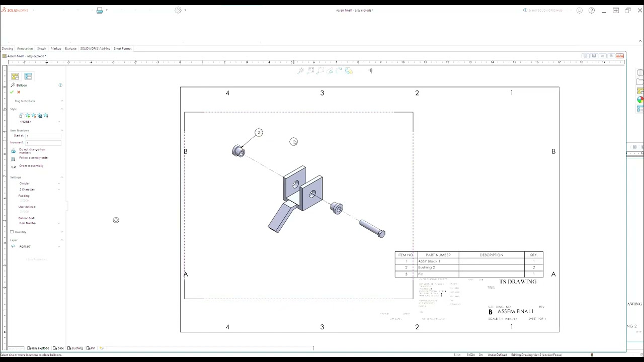 Solidworks 2023 Assembly Sheet Set Creation