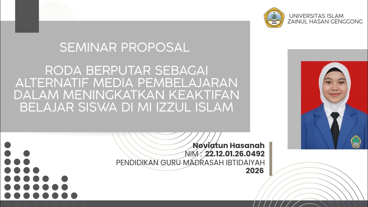 Revisi Seminar Proposal Noviatun Hasanah, PGMI, Universitas Islam Zainul Hasan Genggong