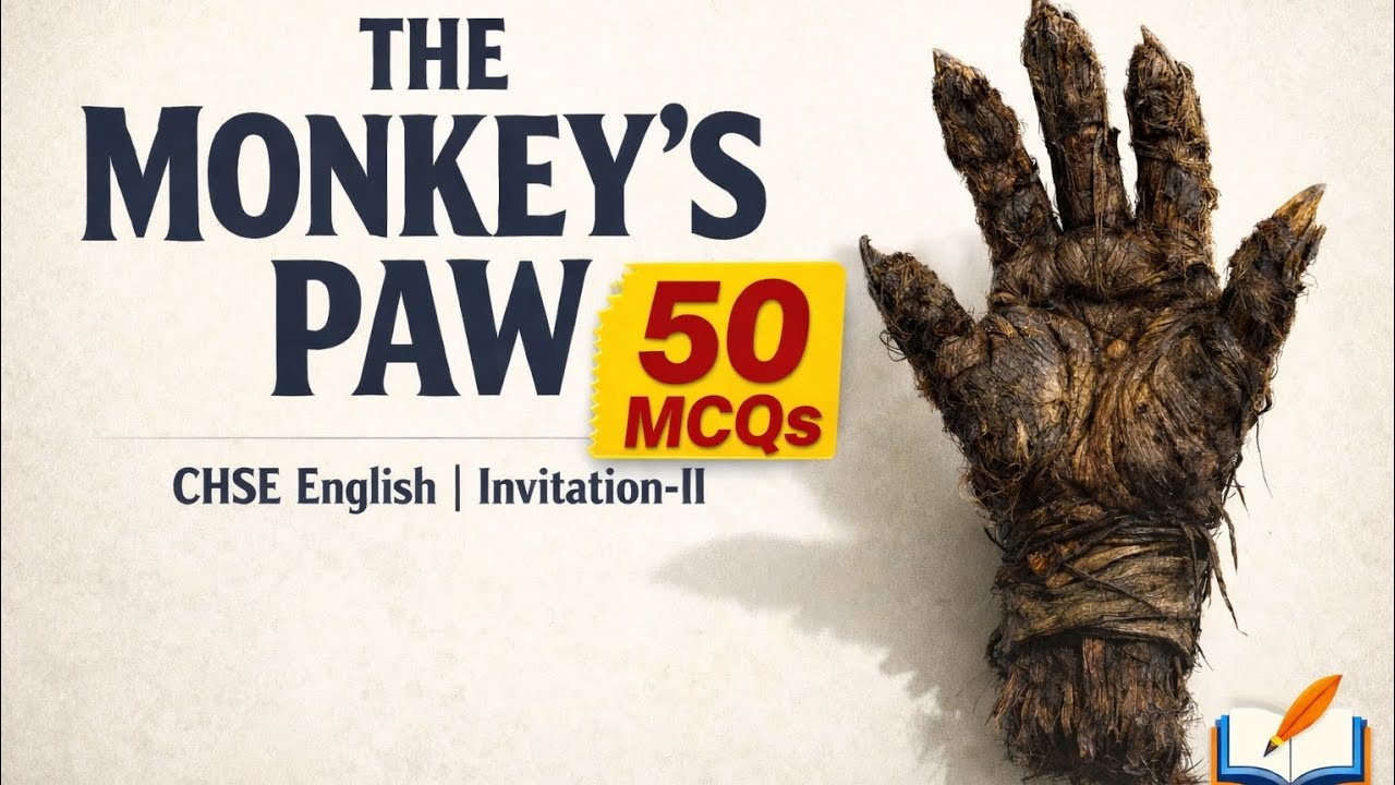 The Monkey’s Paw | 50 MCQs | CHSE English | Invitation-II