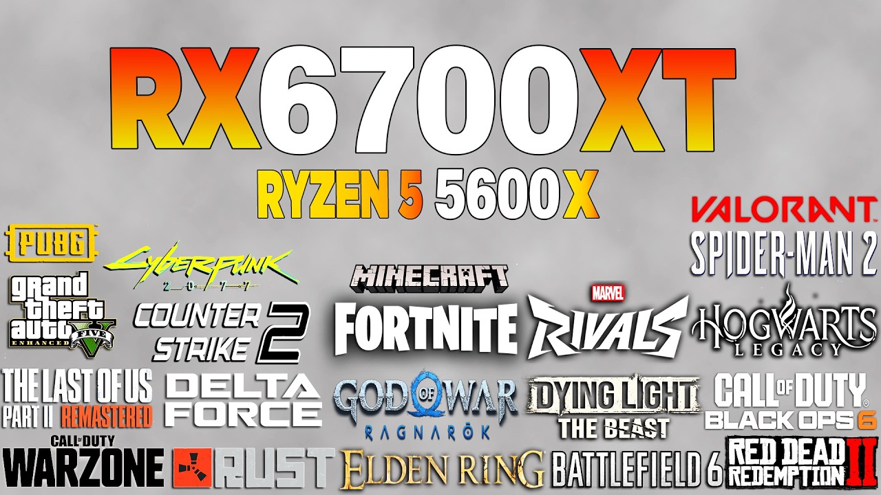 RX 6700 XT + Ryzen 5 5600x - Test in 21 Games