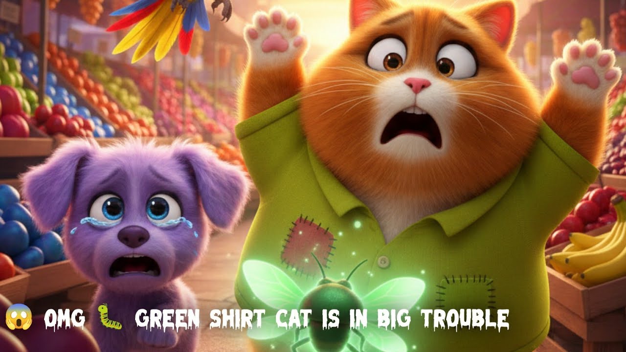 😱 OMG 🐛 Green Shirt Cat is in BIG TroubleLittle 🐶 puppy,s Unbelievable Bug Story