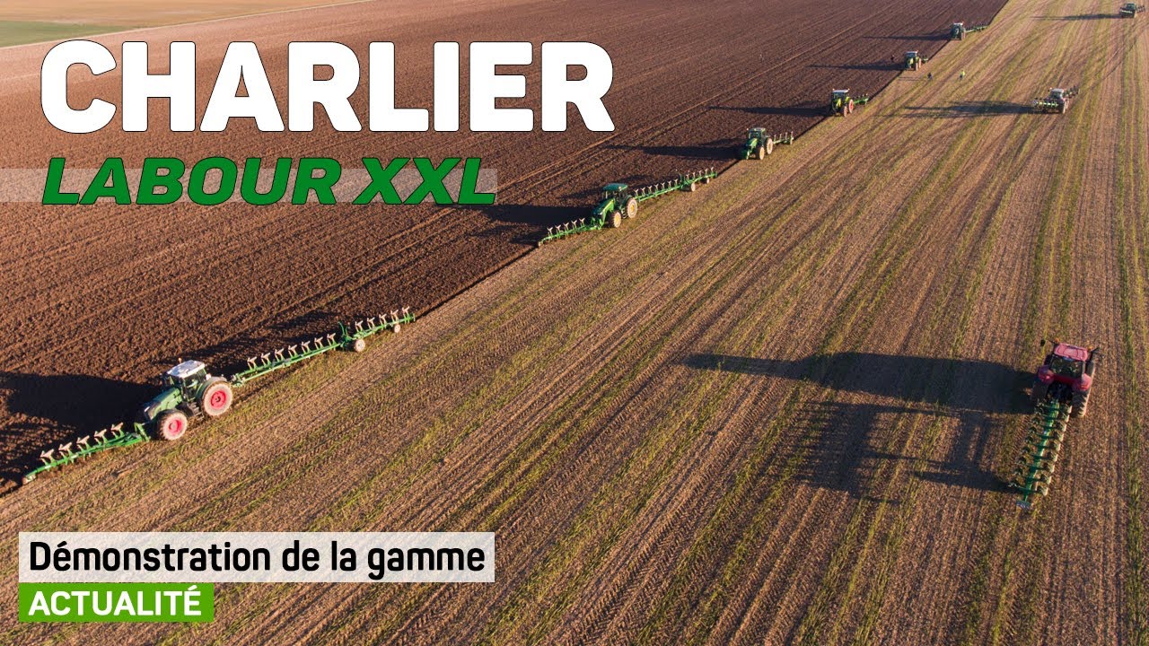 Big ploughing CHARLIER / Gros chantier de labour / D&eacute;monstration